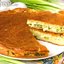 Заливной пирог с зелёным луком и яйцом