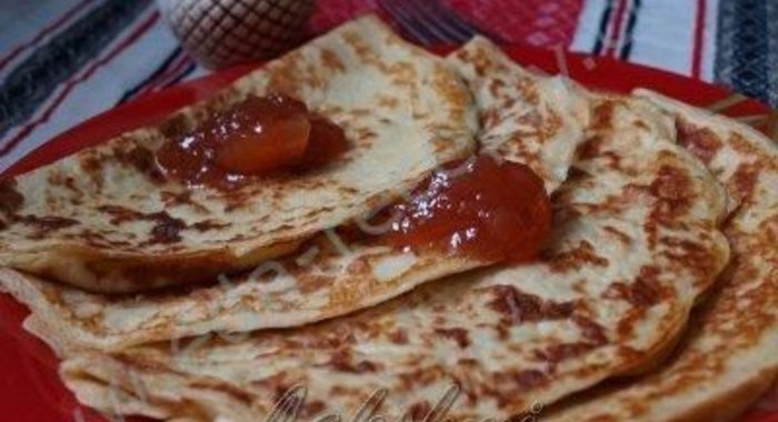 Заварные блины на кефире бездрожжевые