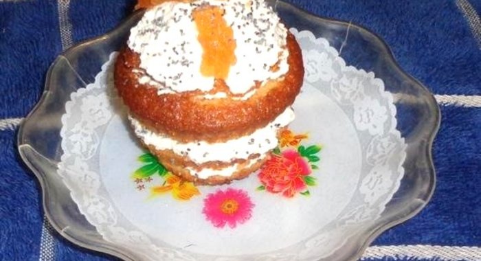 Кексы с творогом и вареньем