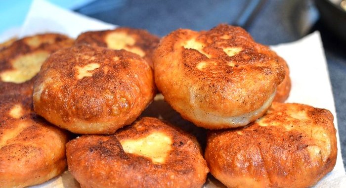 Пирожки с мясом жареные