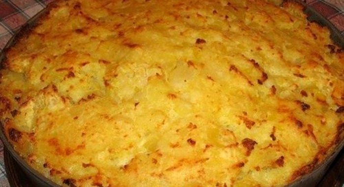 Картофельная запеканка с цветной капустой