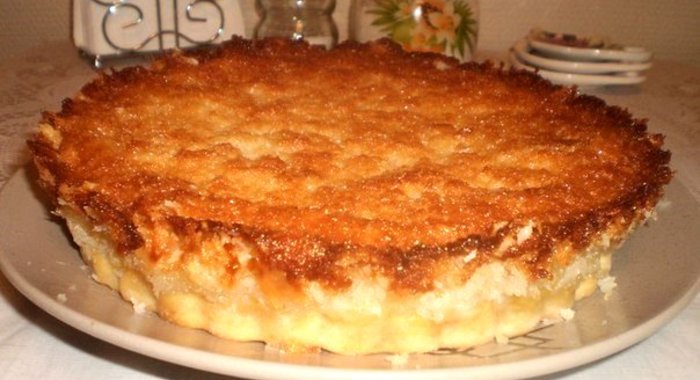 Пирог с ананасами под кокосовой заливкой «Райское наслаждение»