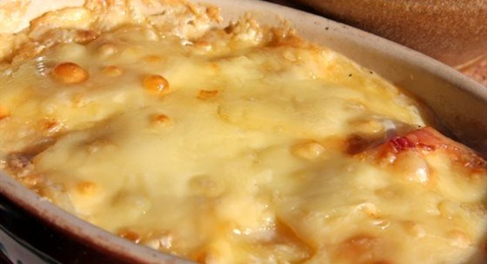 Запеканка с баклажанами, сыром и грибами