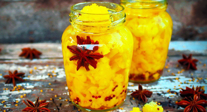 Цветная капуста в сладком маринаде