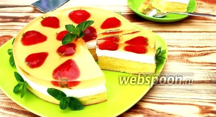 Торт «Клубника в шампанском»