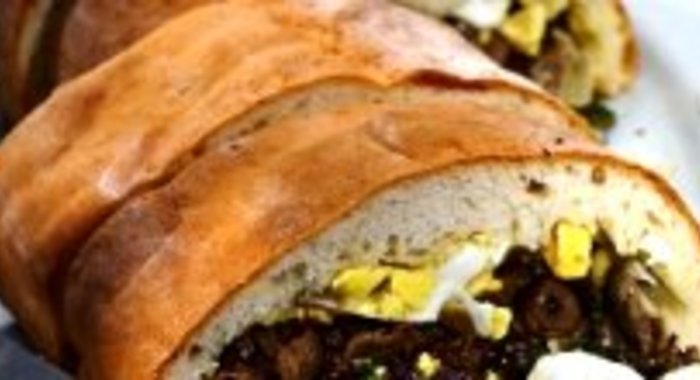 Пирог с куриными потрошками