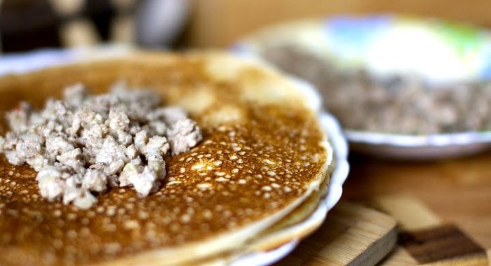 Фарш для блинчиков с мясом