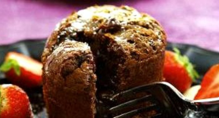 Шоколадный кекс с жидкой сердцевиной