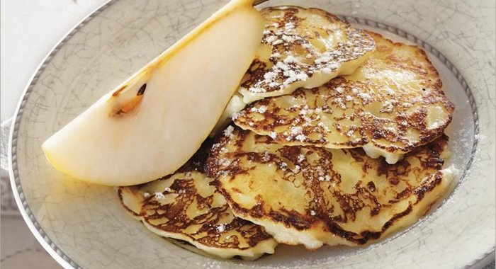 Оладьи из яблок и груш