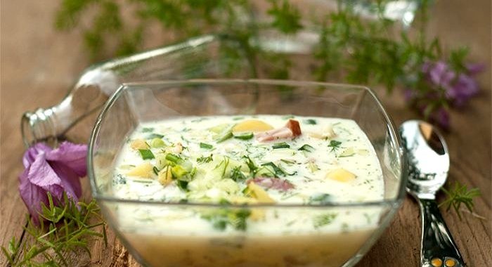 Окрошка на сметане