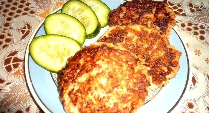 Котлеты с овсяными хлопьями