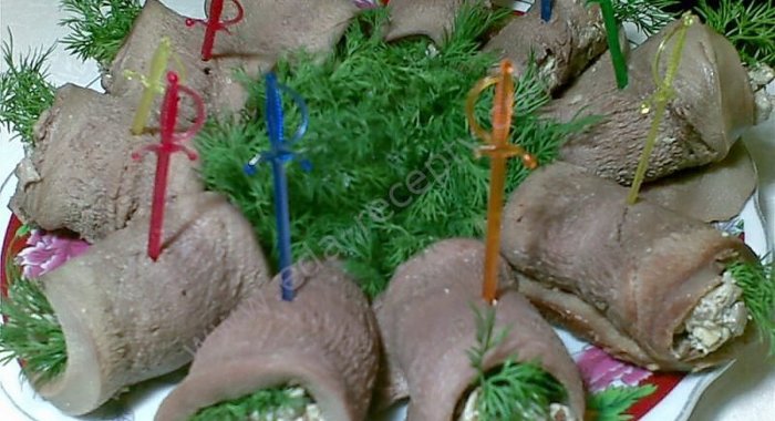 Рулетики из языка