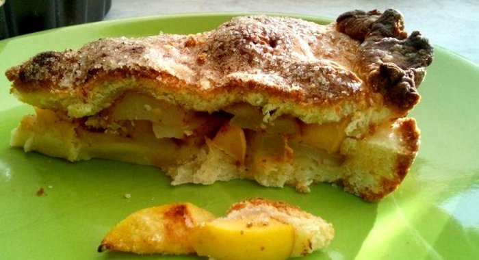 Творожный пирог с фруктами