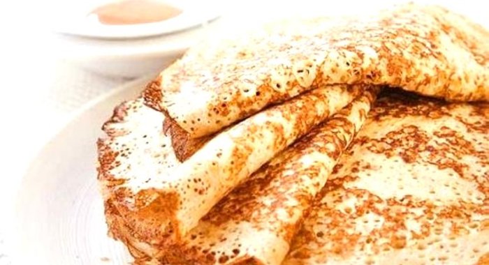 Блины на ряженке с кипятком