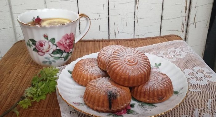 Кексики с черникой