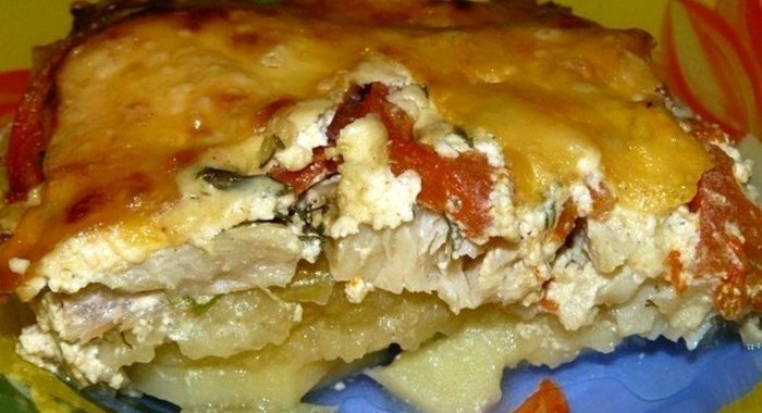 Обалденная картофельная запеканка с рыбкой