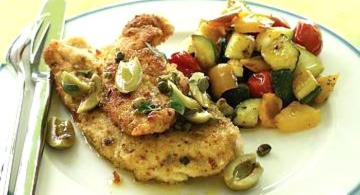 Куриные котлеты с оливковой приправой