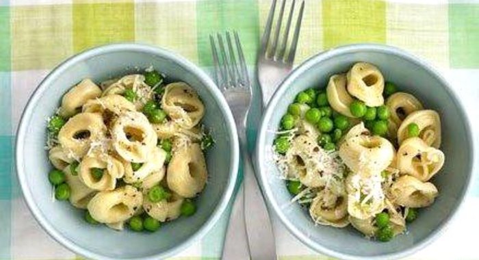 Тортеллини с горохом