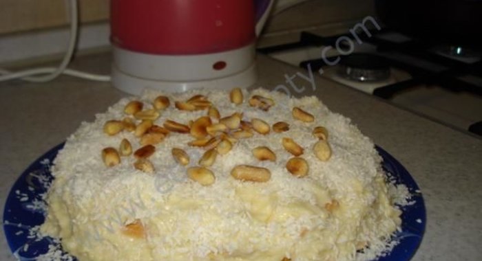 Торт Кокосовый без выпечки