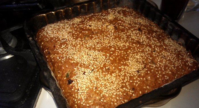 Коврижка постная фруктово-ореховая