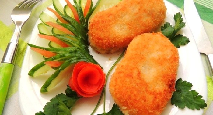 Картофельные котлеты с рисом