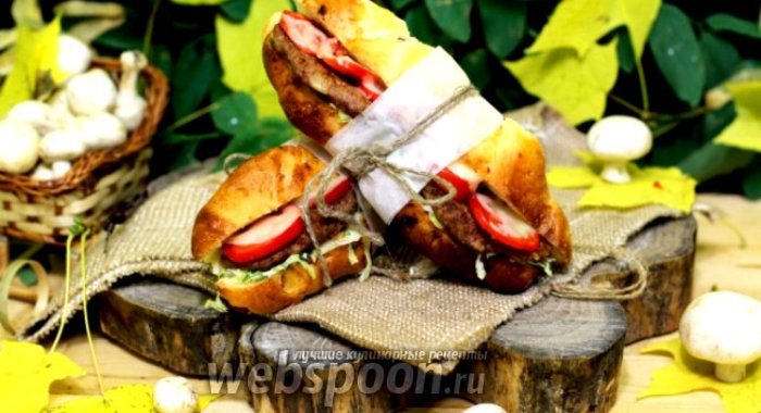 Сэндвич с котлетами