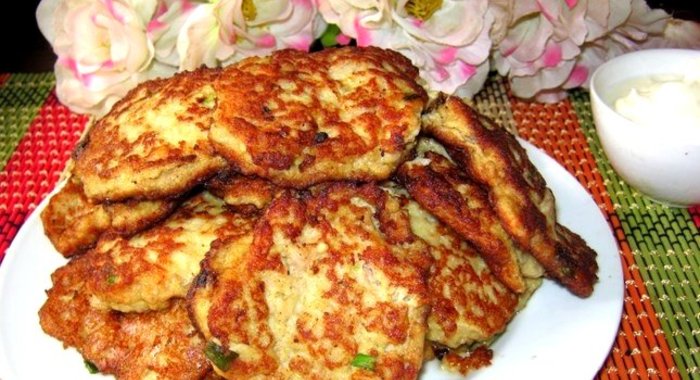 Оладьи из мясного фарша