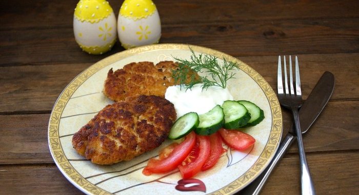 Куриные котлеты со сметаной
