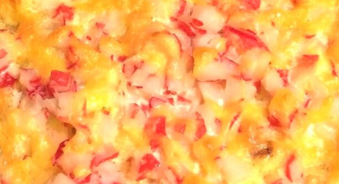 Картофельная запеканка с крабовым мясом