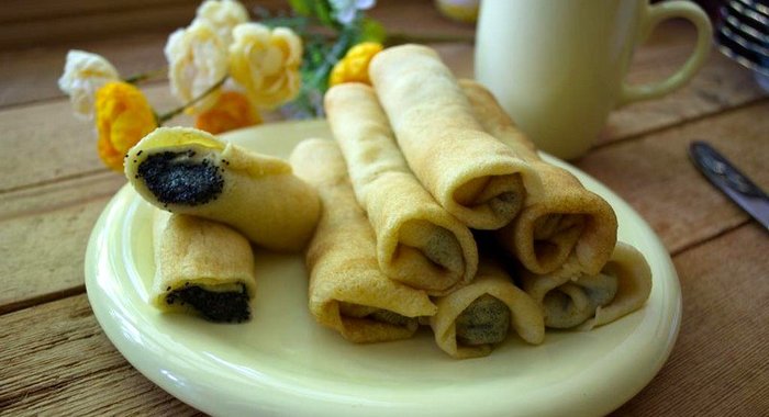 Блинчики с маковой начинкой