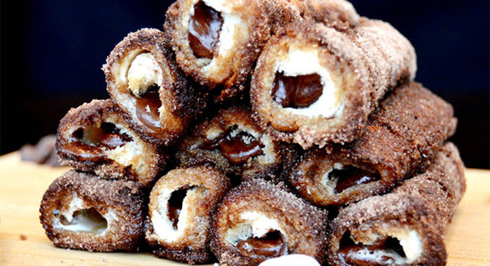 Рулеты с зефиром и шоколадом