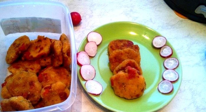 Картофельные котлеты с перцем