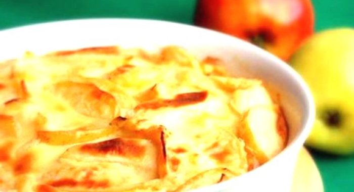 Бургундская яблочная запеканка