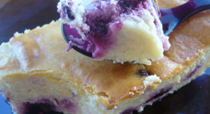 Творожная запеканка с черникой