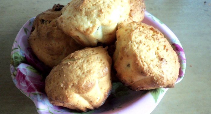 Творожные кексы с изюмом