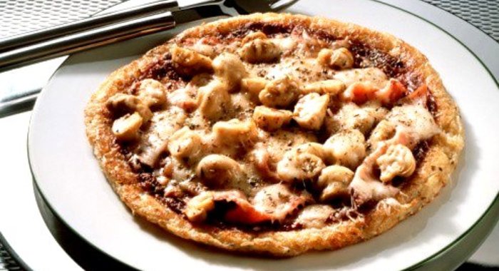 Грибная пицца с чоризо