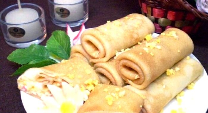 Блинчики с крабовыми палочками