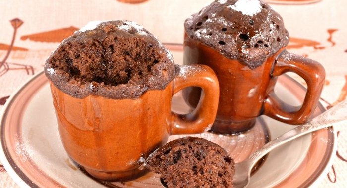 Мега шоколадные кексы в микроволновке за 5 минут