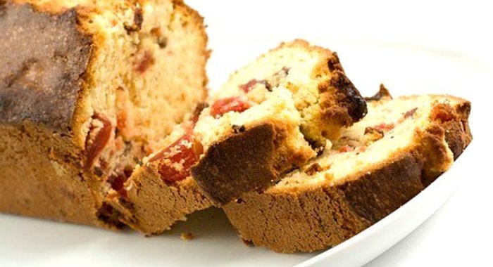 Клубнично-ореховый кекс