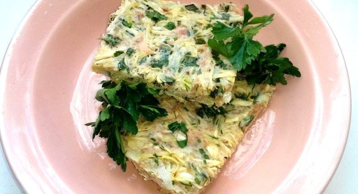 Диетическая запеканка из капусты с куриным мясом