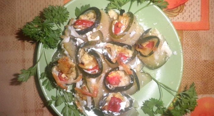 Рулеты из кабачков