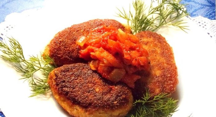 Котлеты из путассу с костями