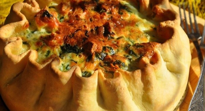 Закусочный пирог с овощами