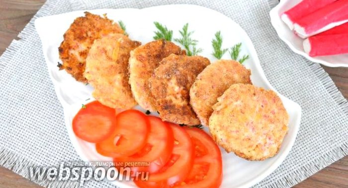 Котлеты из крабовых палочек