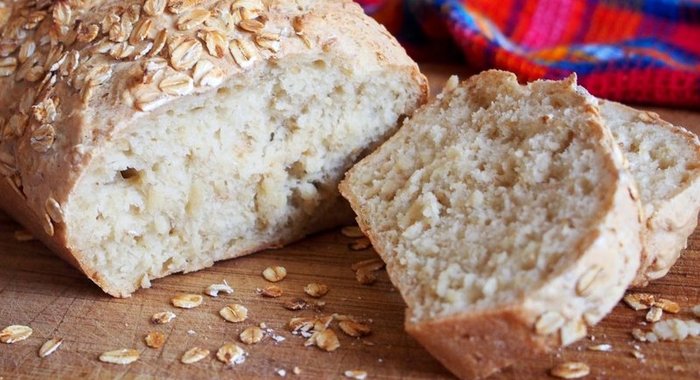 Овсяный хлеб без замеса