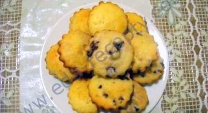 Мини кексы с ежевикой