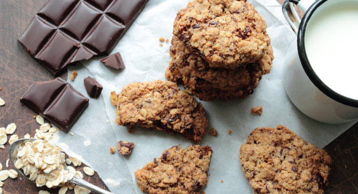 Шоколадное овсяное печенье