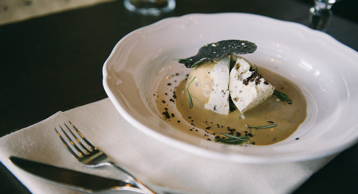 Семифредо с бородинским хлебом