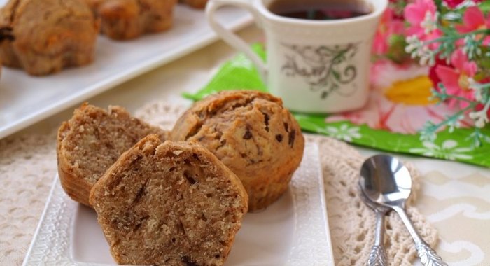 Мраморные кексы с шоколадом