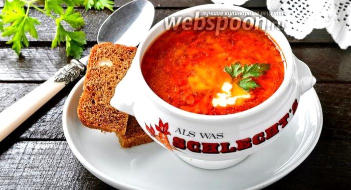 Томатный суп с рисом